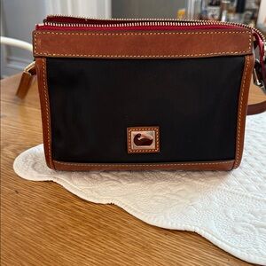 Dooney & Bourke Black and Tan Crossbody Bag